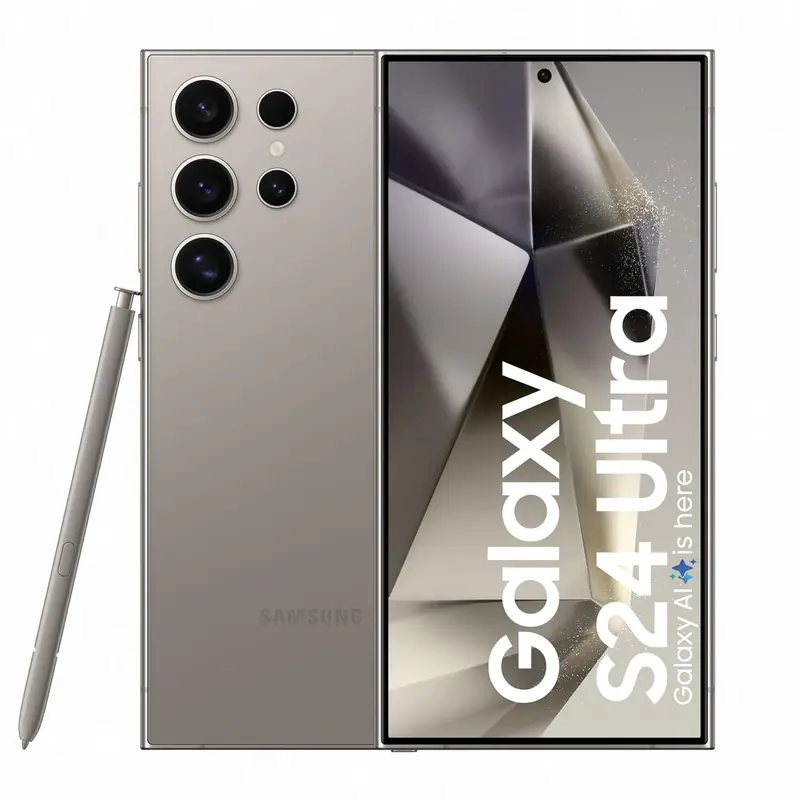 Samsung Galaxy S24 Ultra 5G AI Smartphone with Galaxy AI (Titanium Gray, 12GB, 256GB Storage), Snapdragon 8 Gen 3, 200 MP Camera with ProVisual Engine and 5000mAh Battery