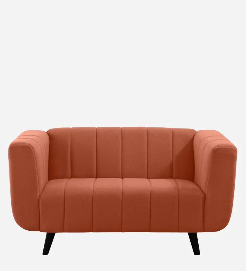 Sleepyhead Kiki - 2 Seater Sofa (Fabric, Lava Orange) 2 Person Sofa