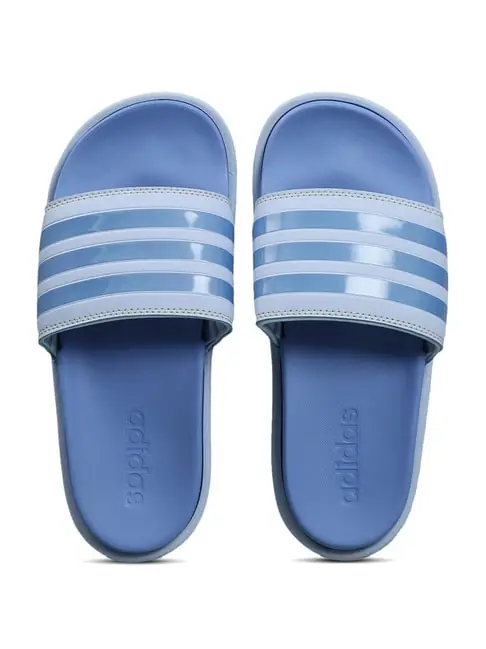 Adidas Women's ADILETTE PLATFORM Blue Slides