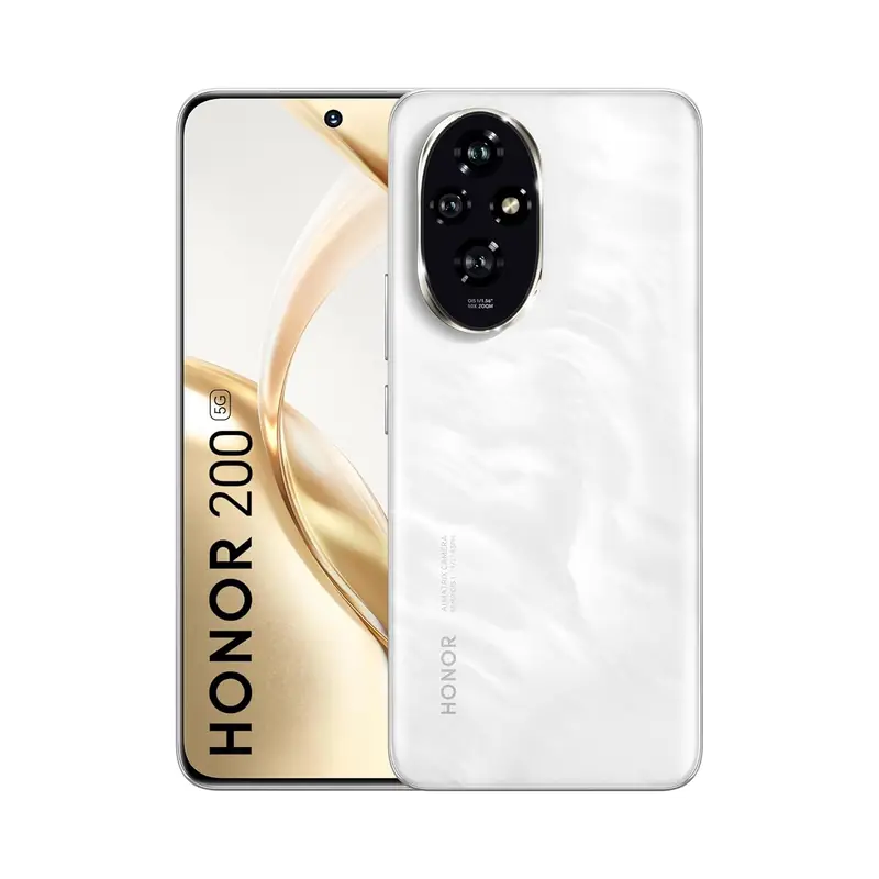 HONOR 200 5G (8GB+256GB, Moonlight White) – 50MP+50MP+12MP Triple Camera with Dual OIS | 50MP Selfie | Quad-Curved AMOLED Display | AI-Powered MagicOS 9.0 | Without Charger