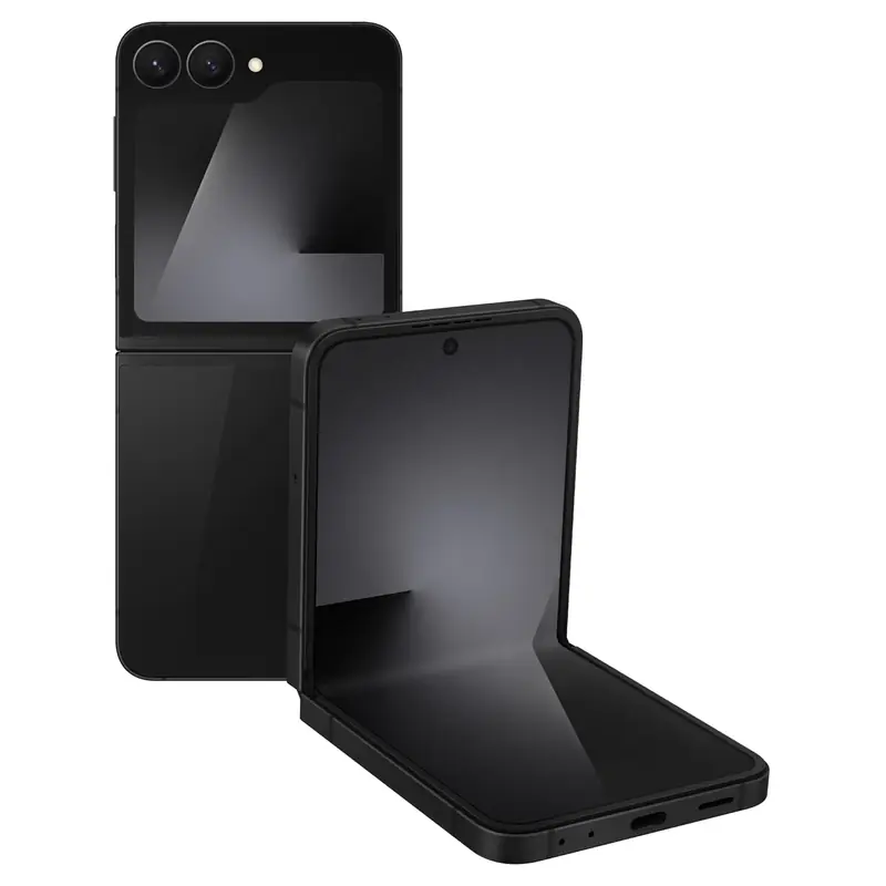 Samsung Galaxy Z Flip7 FE 5G Smartphone with Galaxy AI (Black, 8GB RAM, 128GB Storage), Ultra Sleek Compact Design, 50MP High-Resolution FlexCam, Long-Lasting 4000 mAh Battery, All-New One UI 8