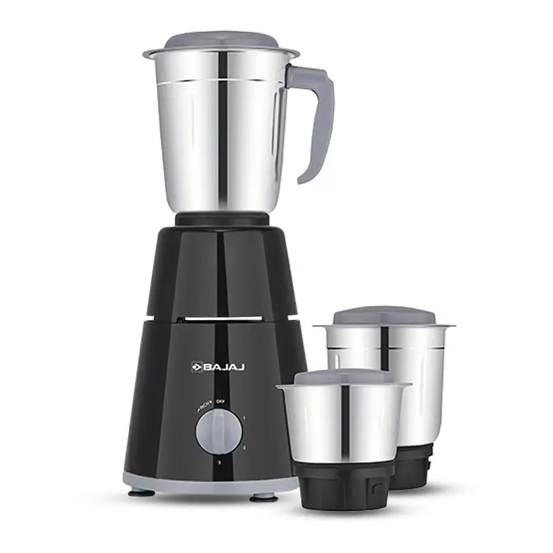 Bajaj GX-1 Mixer Grinder 500W|Superior Mixie For Kitchen|2-in-1 for Dry Grinding| Blade Function With Titan Motor|3 Stainless Steel Mixer Jars|1 Year...