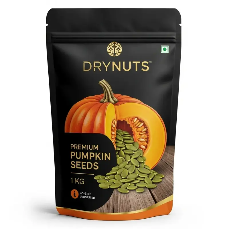 DRYNUTS Premium Pumpkin Seeds - 1 KG | Raw & Unroasted | Rich in Protein, Magnesium & Zinc | Healthy Superfood Snack
