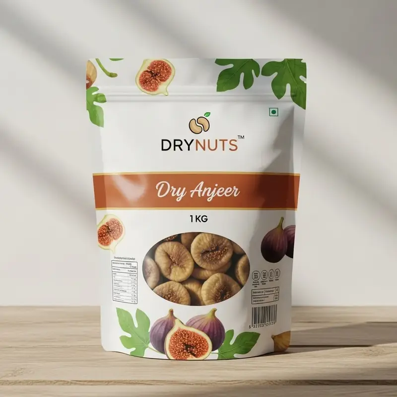 DRYNUTS Dry Anjeer (Premium Dried Figs) - 1 KG | All-Natural, Sweet & Chewy | Rich in Dietary Fiber for Digestive Health
